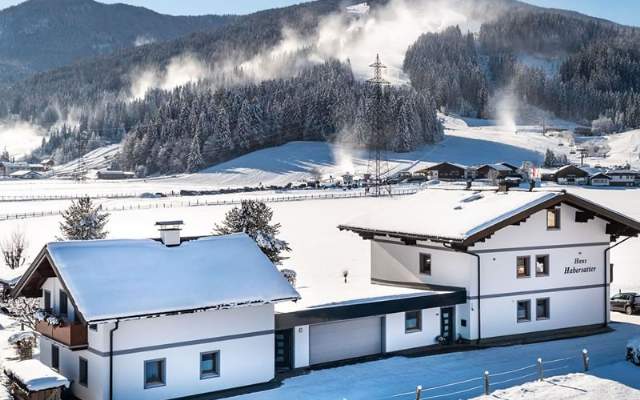 Winter vacation at the ski lift and cross-country ski trail