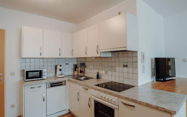 Geräumige und moderne Küche in den Appartements
