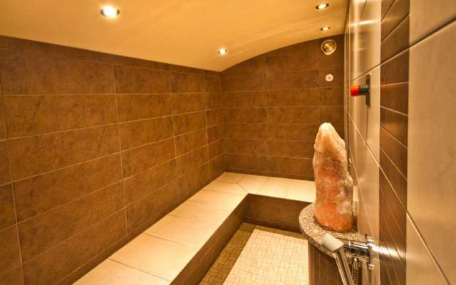 Wellness area with pine sauna, brine steam bath and infrared cabin